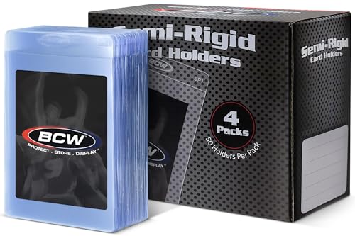 BCW Semi Rigid Card Holder 1 200 Pack Semi Rigid Card Sleeves for Grading Submissions Protective Holders for Sports Trading Cards - Image 1