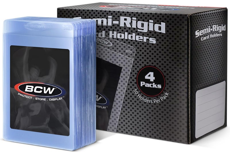 BCW Semi Rigid Card Holder 1 200 Pack Semi Rigid Card Sleeves for Grading Submissions Protective Holders for Sports Trading Cards - Image 2
