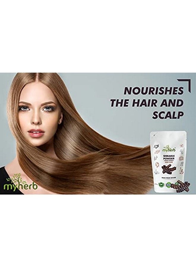 myherb مسحوق شيكاكاي (أكاسيا كونسينا) العضوي الطبيعي النقي بنسبة 100% لحزمة الشعر||تركيبة أيورفيدية مفلترة مرتين||بلسم ومنظف ممتاز للشعر||لحزمة الشعر||للرجال والنساء (227 جرام/0.5 رطل)  - Image 3