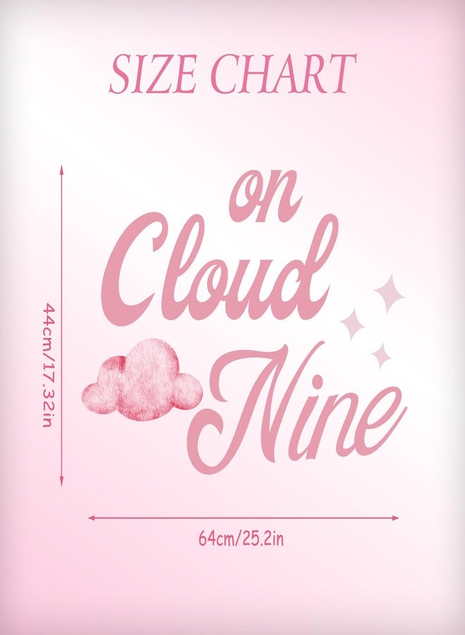 Dvehdbay On Cloud 9 Birthday Decorations for Girls - On Cloud Nine Decal Sign for Backdrop Balloons Arch, On Cloud Nine Baby Shower Decorations, Pink First Birthday Decoration for Girl, 1St Party Supplies - Image 2