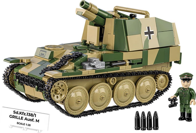COBI Historical Collection WWII STURMPANZER 38t Grille Ausf M Building Set 720 Pieces - Image 3