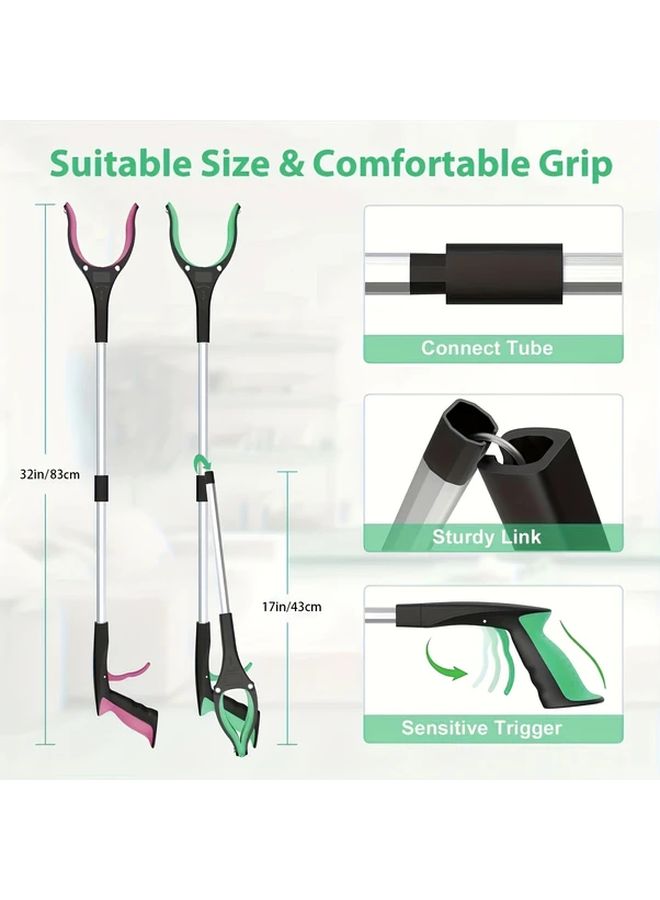 Orange 32 Inch Foldable Grabber Tool With Magnetic Tip For Elderly And Reaching Aid - Image 3