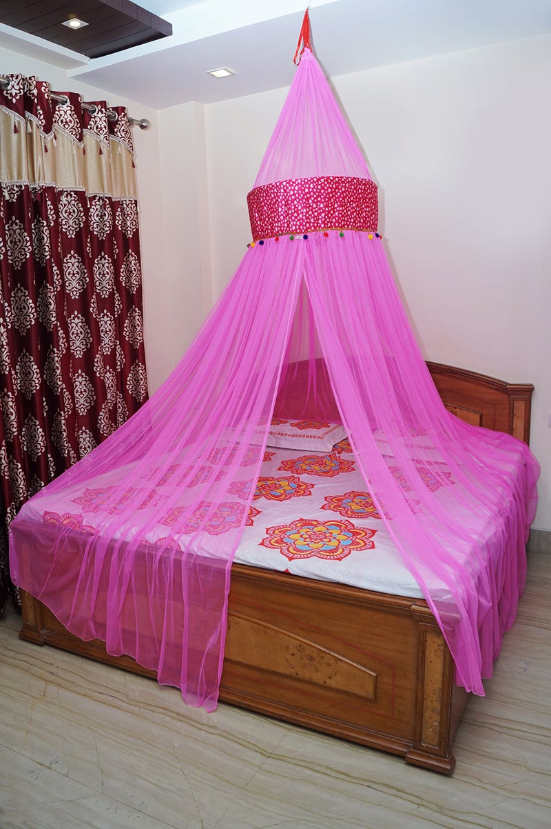 CREATIVE TEXTILES Creative Textile Multi Color Mosquito Net Size :- Single Bed - Image 1