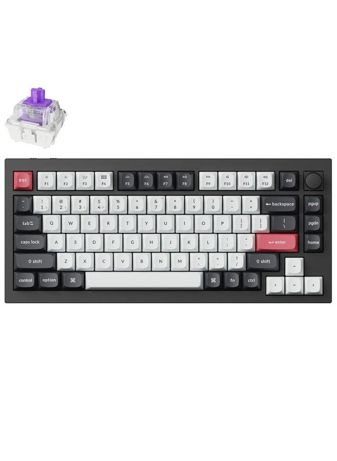 Keychron - Q1 HE Swappable RGB Backlight Nebula Switch Knob Version Keyboard - Image 1