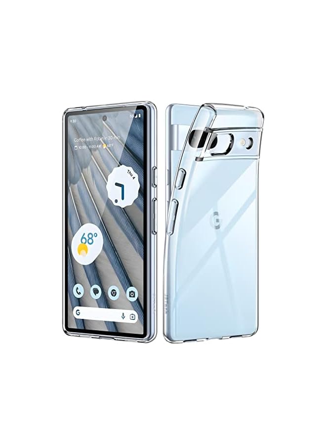 JETech Case for Google Pixel 7a 6.1-Inch 2023, Soft TPU Transparent Shockproof Slim Phone Cover with Camera Lens Full Protection (Clear) - Image 1