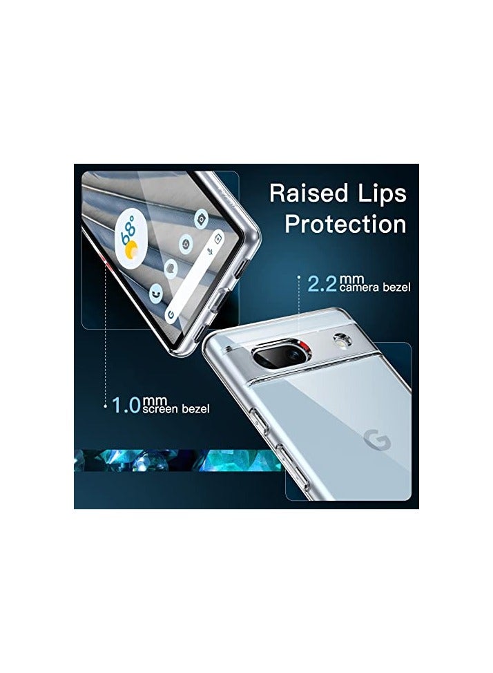 JETech Case for Google Pixel 7a 6.1-Inch 2023, Soft TPU Transparent Shockproof Slim Phone Cover with Camera Lens Full Protection (Clear) - Image 4