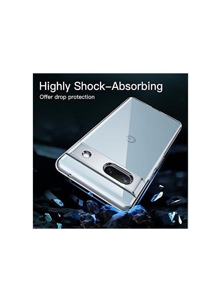 JETech Case for Google Pixel 7a 6.1-Inch 2023, Soft TPU Transparent Shockproof Slim Phone Cover with Camera Lens Full Protection (Clear) - Image 5