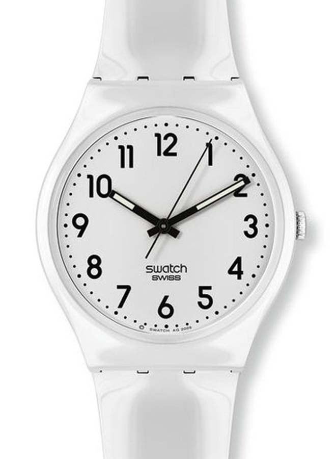 Swatch Unisex Just White Quartz Movement Water Resistant Wrist Watch - 42 Mm - Image 2
