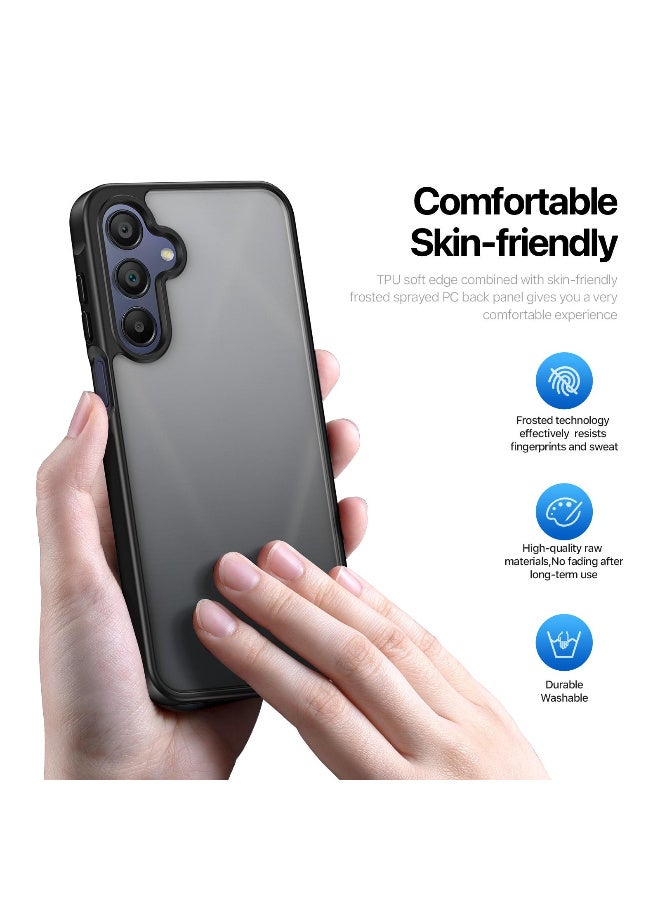 DUX DUCIS Yind Series Cover for the Samsung Galaxy A17 5G mobile phone a slim, TPU Hybrid PC  cover made of TPU, polycarbonate silicone - Black - Image 4