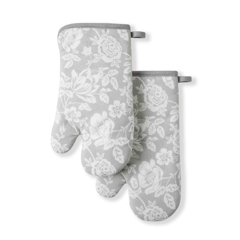Martha stewart Martha Stewart Printed Oven Mitt Set 7x13 Floral Vine 