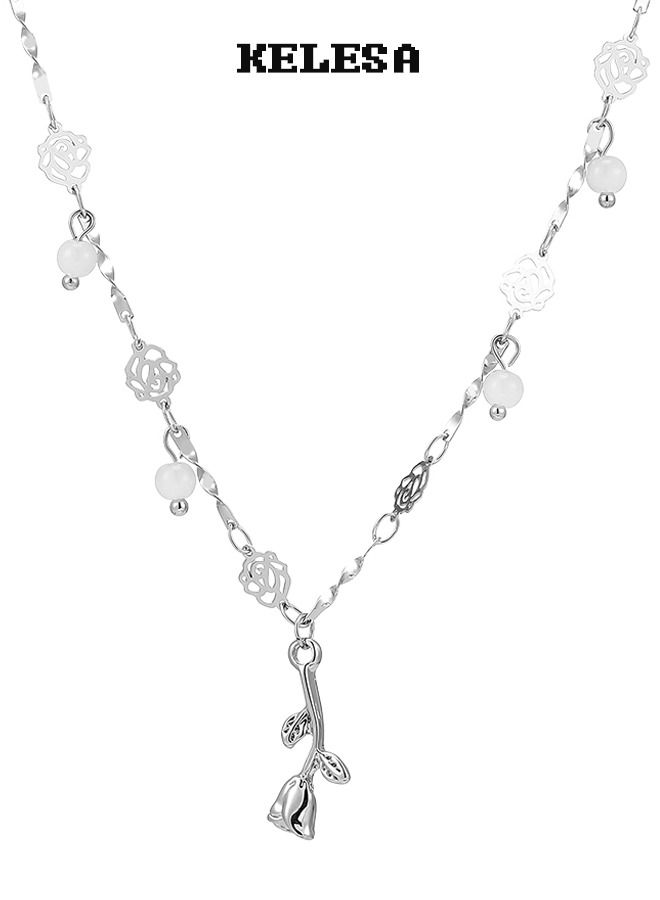 Kelesa Exclusive Fashion Design Pendant Necklace Lotus Shape  - Image 1