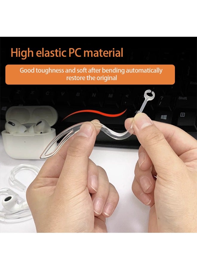 Transparent Ear Hooks Compatible for AirPods Pro 360° Rotation Adjustable Flexible Anti-Slip Anti-Lost Sport Outdoor Replacement Earhooks Holder for AirPod Pro Multi-Dimensional Adjustable  - Image 3