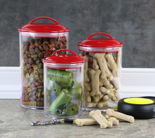 Reston Lloyd Food Storage Containers, BPA Free Airtight Canisters for Cereal, Pasta, Sugar, Coffee, Flour, Cookies, Loose Tea, for Kitchen Organization, Set of 3, White - Image 4