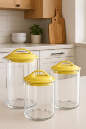 Reston Lloyd Food Storage Containers, BPA Free Airtight Canisters for Cereal, Pasta, Sugar, Coffee, Flour, Cookies, Loose Tea, for Kitchen Organization, Set of 3, White - Image 5