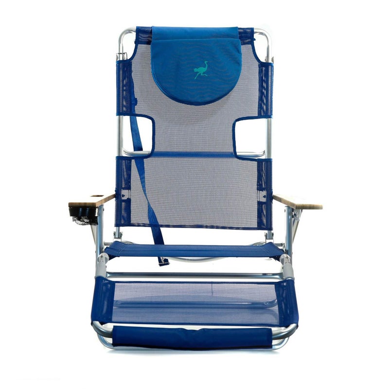Ostrich the Original 3N1 Lightweight Beach Reclining Lounge Chair with Footrest, Outdoor Furniture for Patio, Balcony, Backyard, or Porch, Blue - Image 5