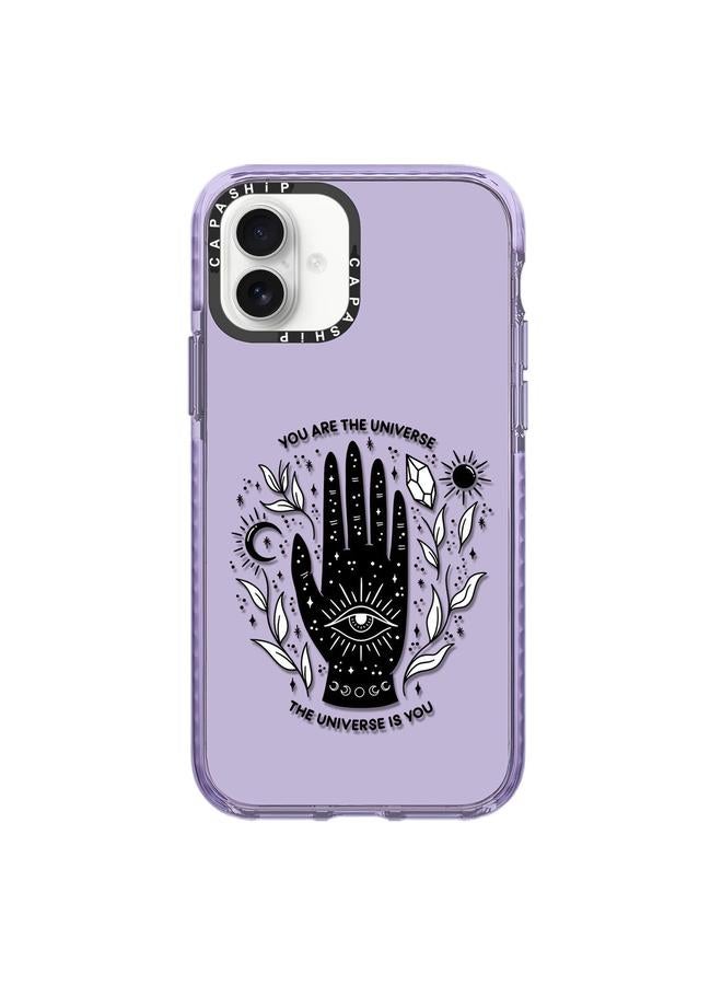 جراب هاتف بتغطية كاملة بنمط توضيحي بسيط لهاتف iPhone 16 (عين كونية A)