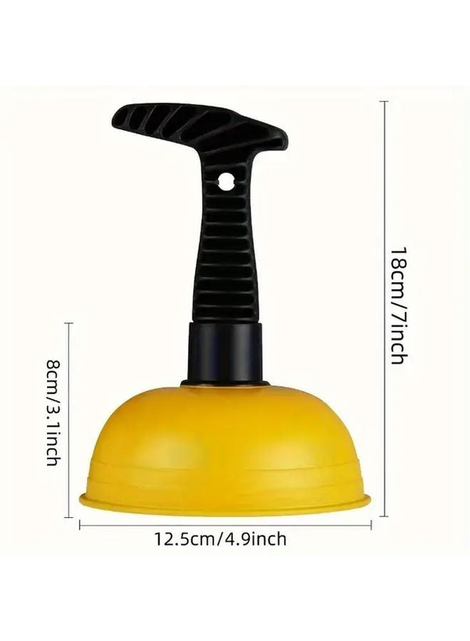 Yellow Heavy Duty Sink Plunger Unclogger For Kitchen Bathroom Drain Cleaner - Image 4
