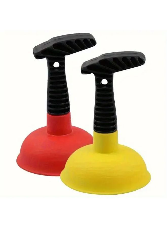 Yellow Heavy Duty Sink Plunger Unclogger For Kitchen Bathroom Drain Cleaner - Image 3