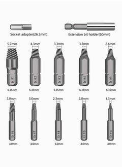 Y&D Broken Screw Extractor, SYOSI Damaged Extractor Set 22Pcs with Drills and HSS Bolt Remover Tool Magnetic Extension Bit Holder Socket Adapter for  - Image 5