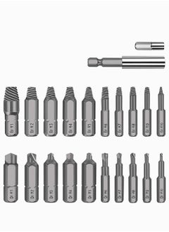 Y&D Broken Screw Extractor, SYOSI Damaged Extractor Set 22Pcs with Drills and HSS Bolt Remover Tool Magnetic Extension Bit Holder Socket Adapter for  - Image 1