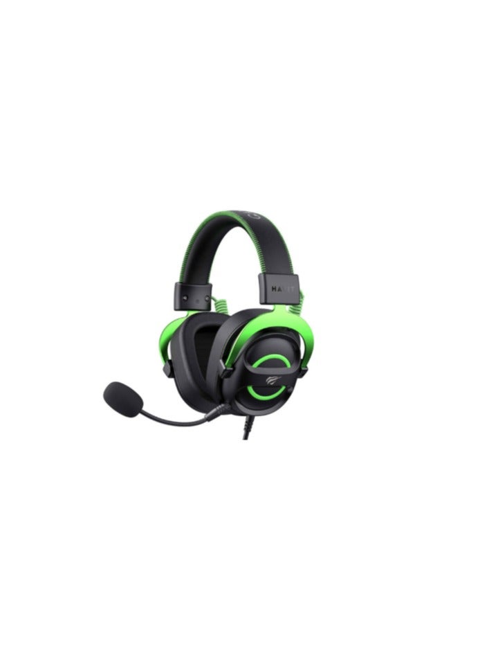 HAVIT GAMING HEADPHONES BLACK-GREEN H2002E - Image 1