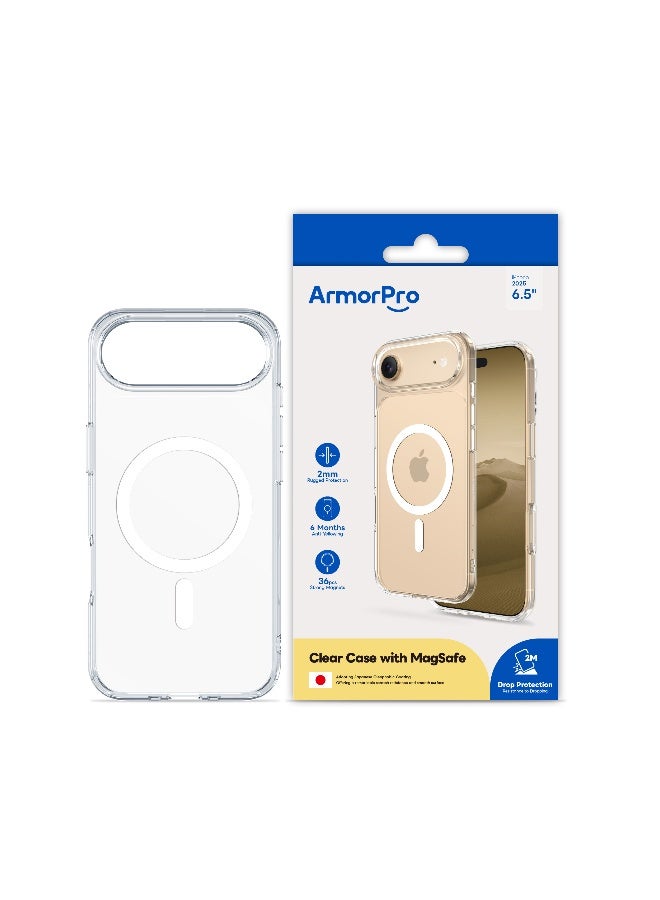 ارمور برو كفر شفاف، iPhone 17 Air، متوافق مع MagSafe، أبيض - Image 4