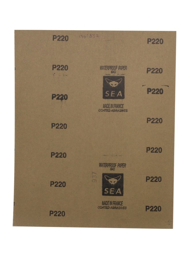Generic Sea France Waterproof Sandpaper 220 Grit 