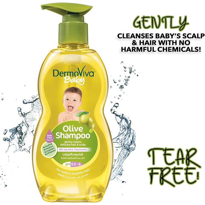STRBOXONG DermoViva Baby Olive Shampoo With Virgin Olive Oil No Harmful ingredients 200 ml (Pack of 2) - Image 2