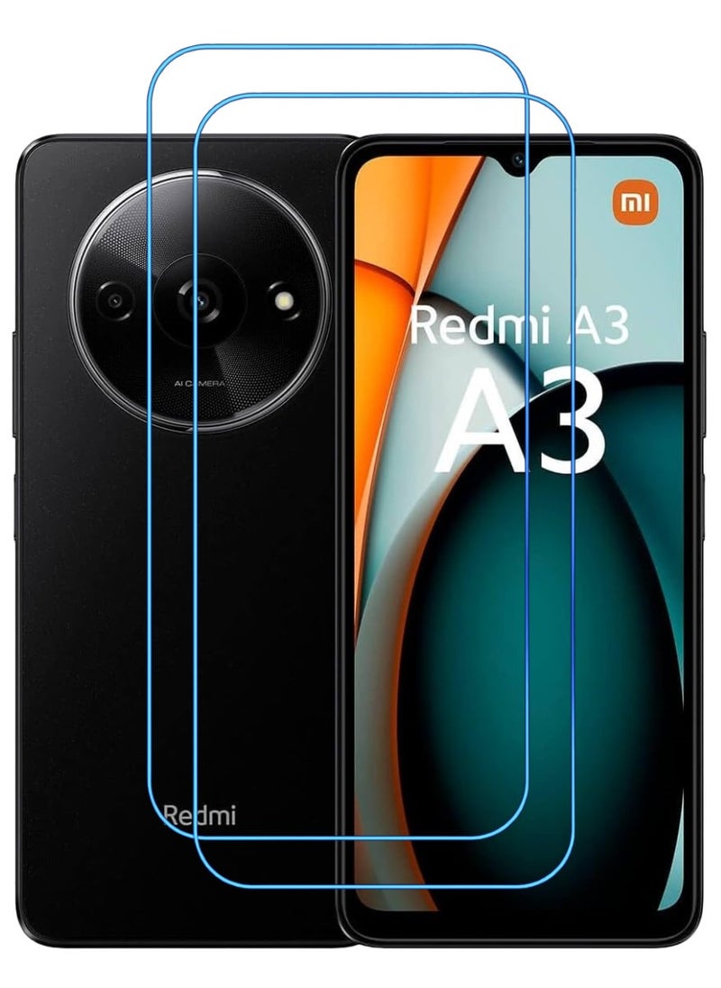 ACLIX 2 Pieces Antistatic ESD Dustproof Premium Quality High Definition Clear Tempered Glass Screen Protector Designed For Xiaomi Redmi A3 - Image 1