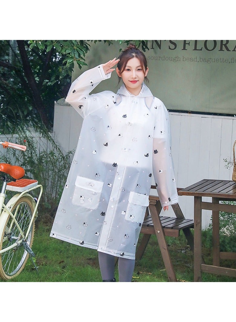 EBMINI Printed Raincoat Thickened Cycling Travel Fashion Raincoat  - Image 2
