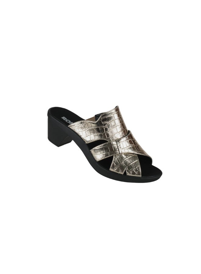 ROMIKA 117-394 Romika Ladies Block Heel Sandals 30504 Gold - Image 1