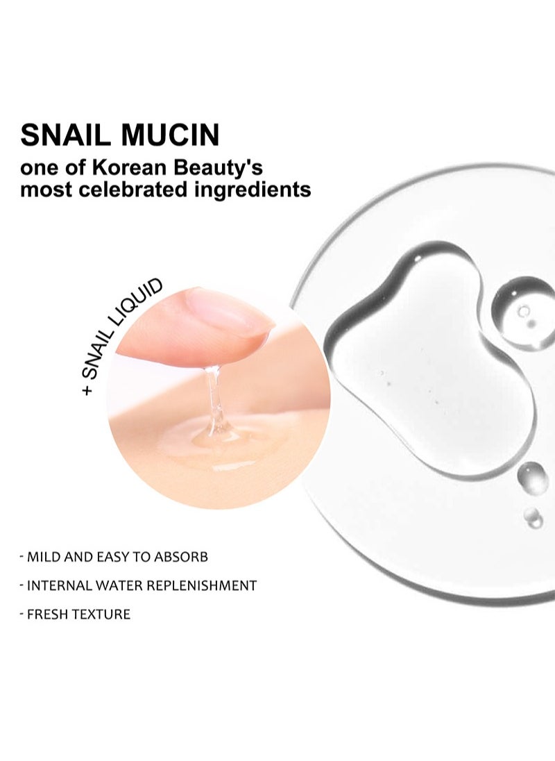 92% Snail Mucin Soothing Serum 3.38 Fl.Oz/100ml, Aging Resisting Face Serum For Dull Skin, Hydrating, Firming, Repairing, Sensitive Skin
