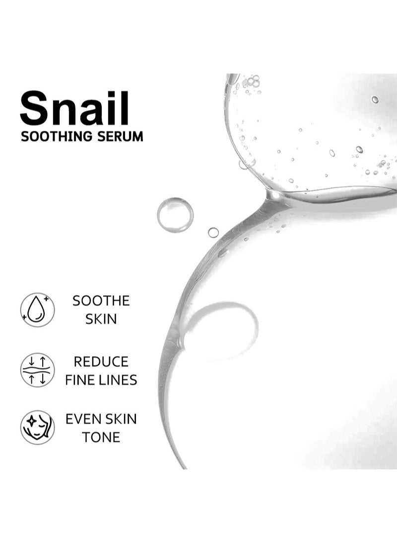 92% Snail Mucin Soothing Serum 3.38 Fl.Oz/100ml, Aging Resisting Face Serum For Dull Skin, Hydrating, Firming, Repairing, Sensitive Skin