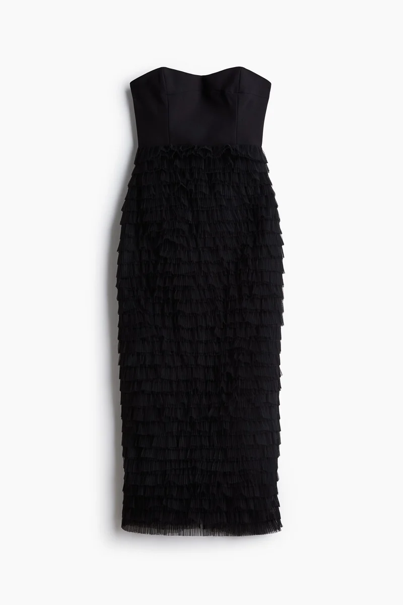 H&M Tulle-skirt bandeau dress