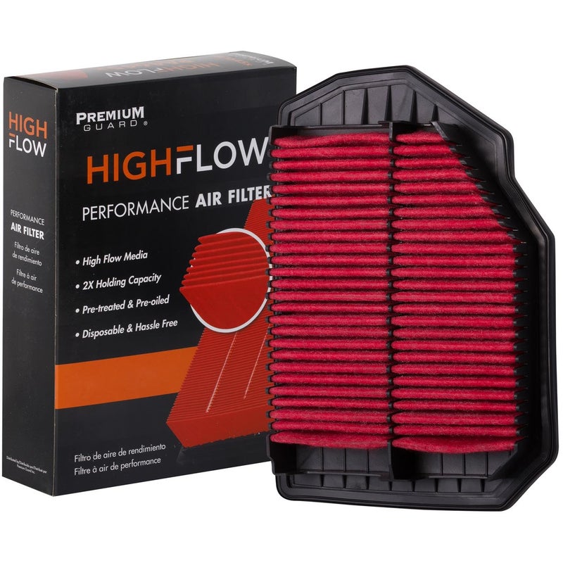 HIGHFLOW High Performance PreOiled Disposable Engine Air Filter PA99082X Fits 20152016 Hyundai Genesis 20172020 Genesis G80
