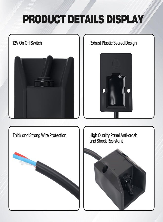 Aezyth Toggle Rocker Power Switch Panel 12V 30A Spst 2-pin on and Off Waterproof Switches for Boat, Truck, Marine, Rv - Image 5