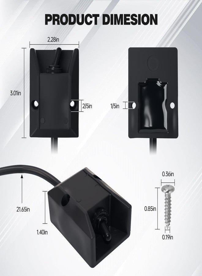 Aezyth Toggle Rocker Power Switch Panel 12V 30A Spst 2-pin on and Off Waterproof Switches for Boat, Truck, Marine, Rv - Image 2