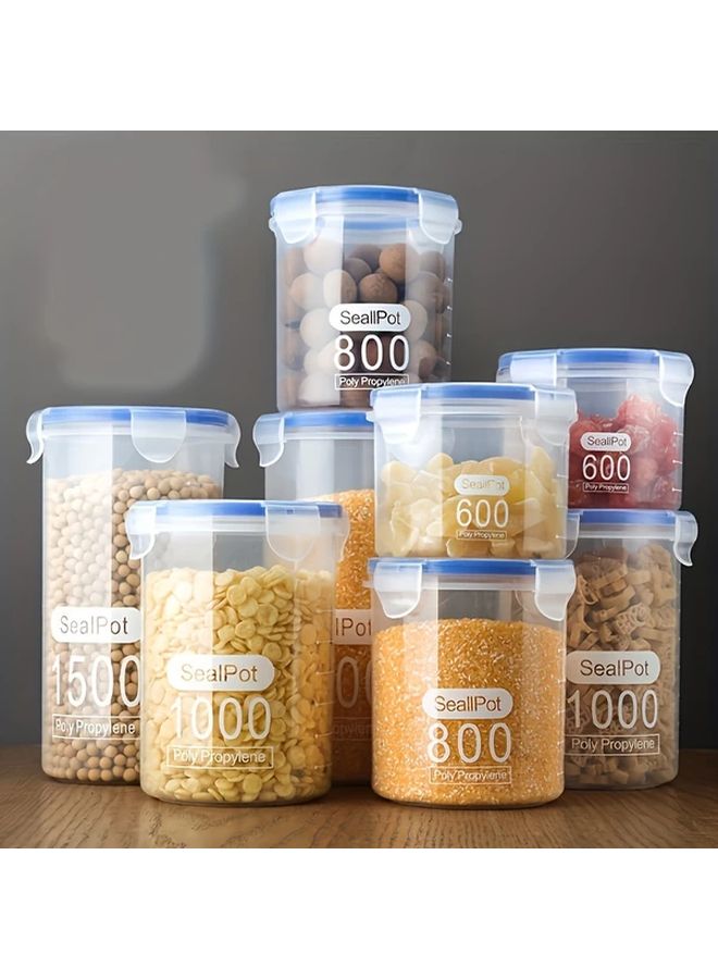 حاوية واحدة محكمة الإغلاق لتخزين الطعام بعلامات قياس، خالية من مادة BPA، مانعة للتسرب، بتصميم قابل للتكديس لتنظيم المطبخ واستخدام المنازل والمركبات الترفيهية، موديل 800 مل. - Image 1