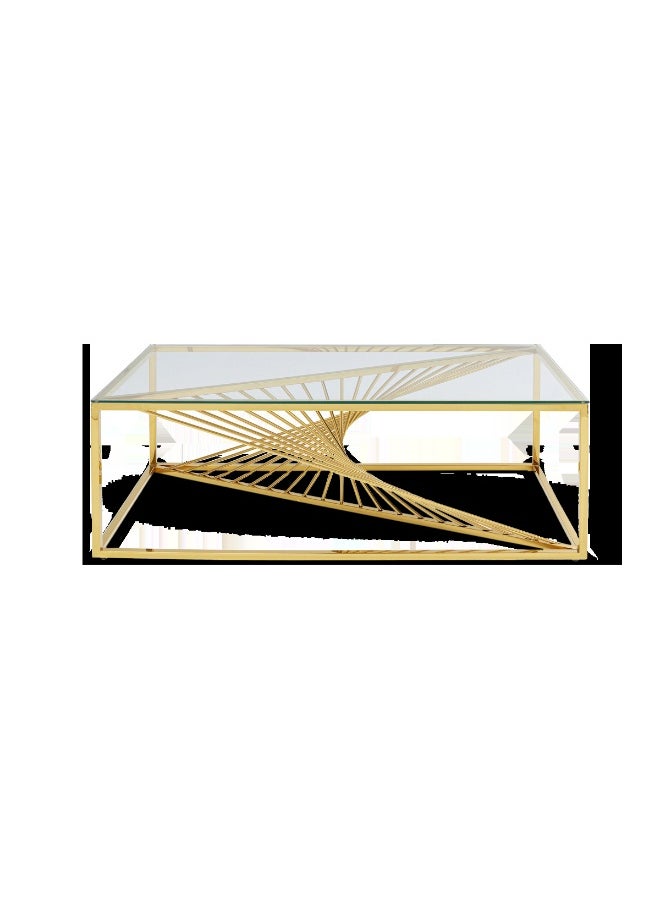 Coffee Table Laser Gold 120X60 CM