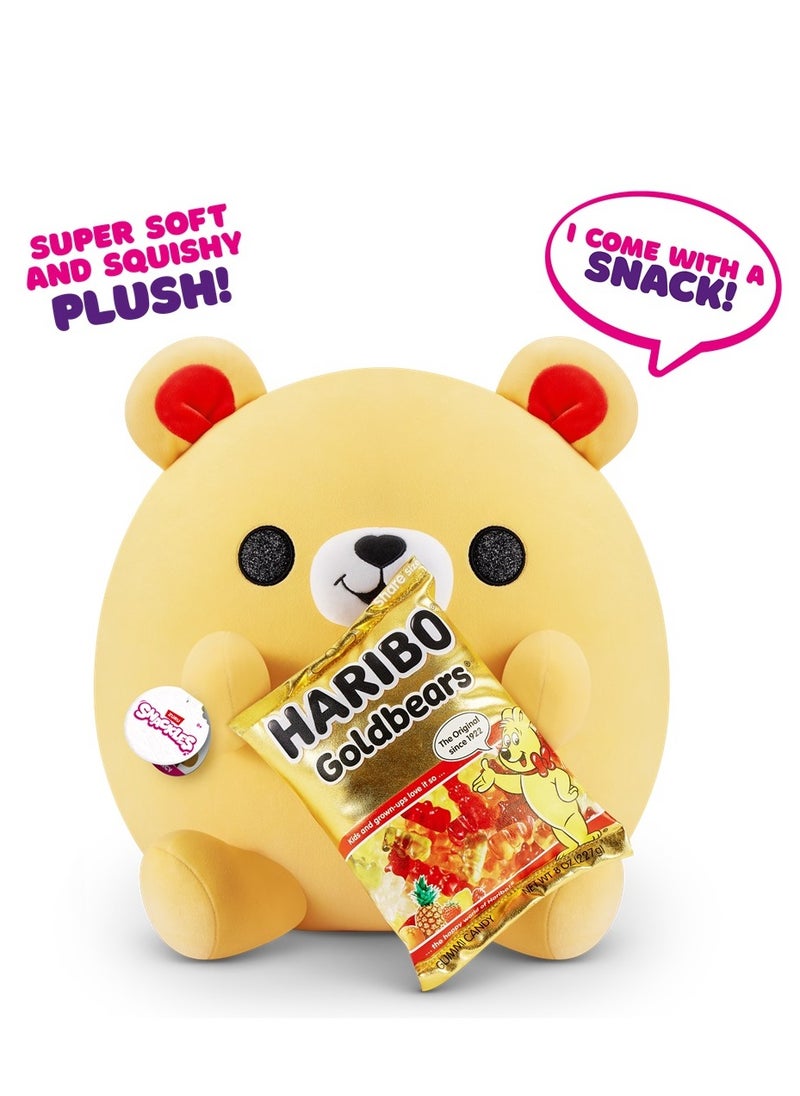 ZURU ZURU SNACKLES 14"Super Soft Plush Collectible (Nigel Bear with Haribo)  - Image 1