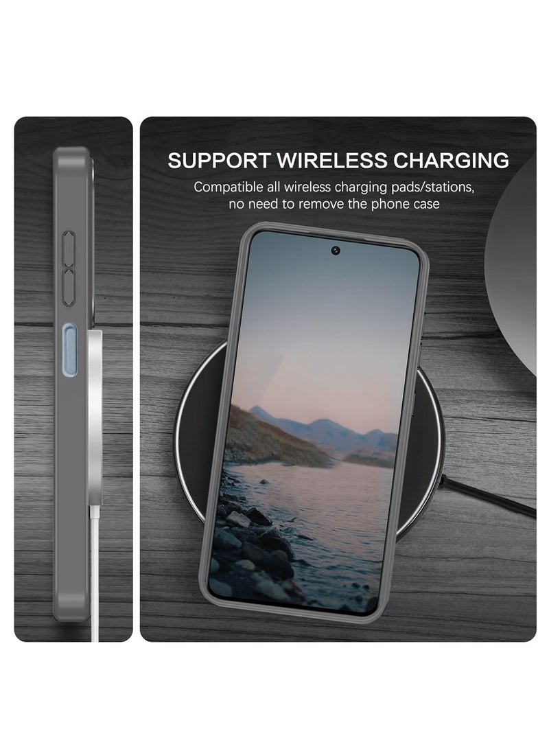 Wtech Motorola Moto G35 5G 2024 Premium PU Leather Hard Shockproof with MagSafe Magnet Case Cover - Grey - Image 5