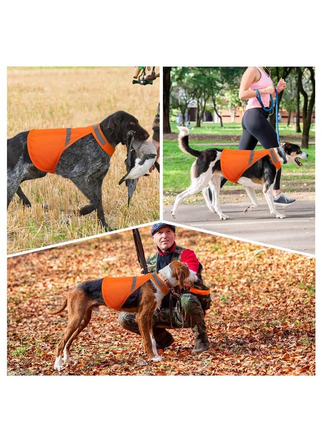 Vizbrite - Dog Jacket High Visibility Safety Reflective Dog Vest for Small Medium Large Dogs (Large, Orange) - Image 1