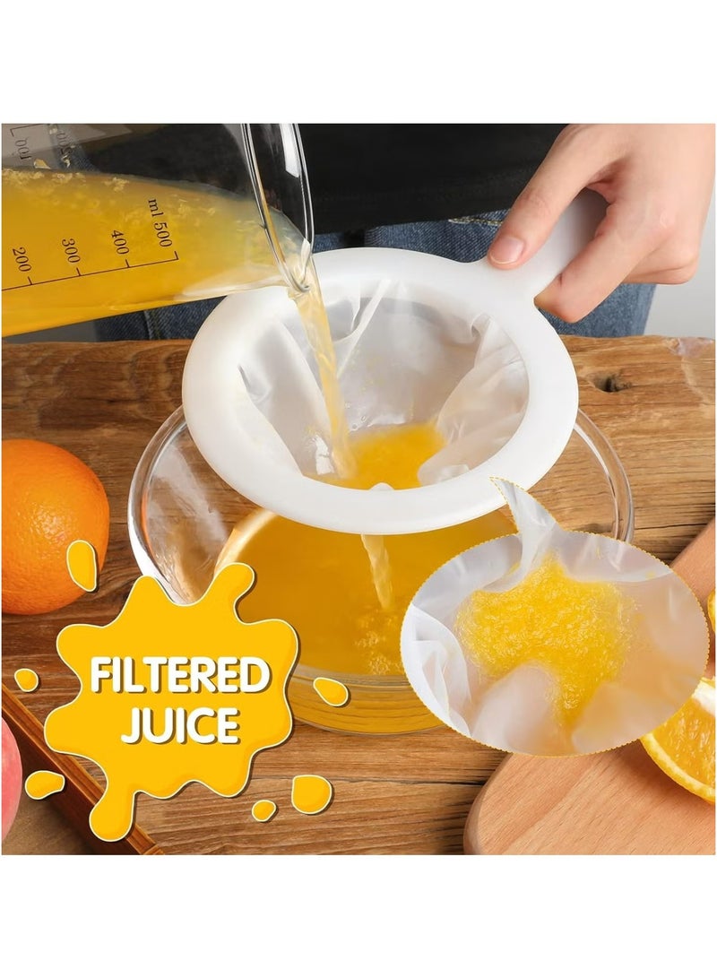 إيليلي 3 قطع من مصفاة شبكية فائقة الدقة من النايلون، مصفاة عصير طعام، مصفاة زبادي شبكية، مصفاة شبكية بلاستيكية بمقبض، شبكة فصل روبيان ملحي صغيرة للمطبخ (80/120/200 شبكة) - Image 4