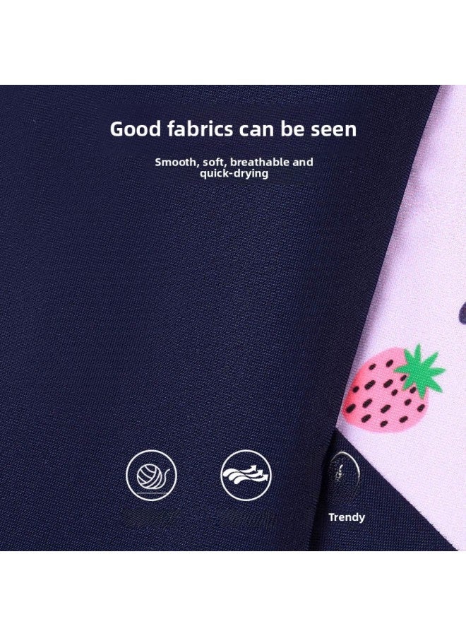 إسكدنيا ملابس سباحة صيفية للفتيات بالإضافة إلى الأسمدة سبليت متوسطة وكبيرة للأطفال بدلة سباحة للحماية من الشمس ملابس سباحة سريعة للنساء - اللون: اللون (بما في ذلك قبعة السباحة) - - Image 4