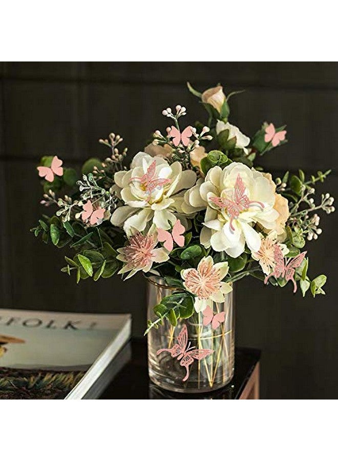 pinkblume Rose Gold Butterfly 3D Wall Decals Stickers DIY Removable Decorative Metallic Paper Swallowtail Butterflies for Home Decorations Kids Room Living Room Nursery Bedroom Showcase Decor(48PCS) - Image 5