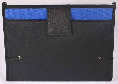 Filexec Soft Touch Padded Canvas Window Expanding File, 13 Pockets, 1 Pack, Blue (46221-6) - Image 2