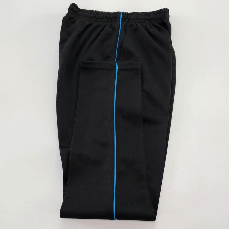 School Uniform Pants With A Blue Stripe For Primary And Secondary School Students, Navy Blue With Thin Blue Stripes, Black Special Plus Size - Image 3