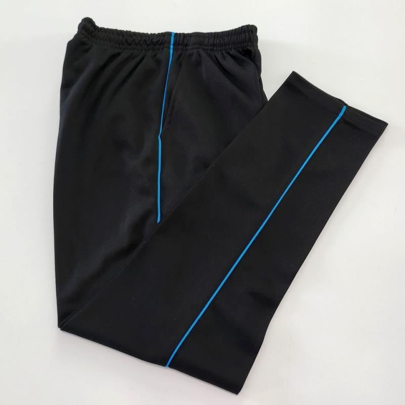 School Uniform Pants With A Blue Stripe For Primary And Secondary School Students, Navy Blue With Thin Blue Stripes, Black Special Plus Size - Image 1