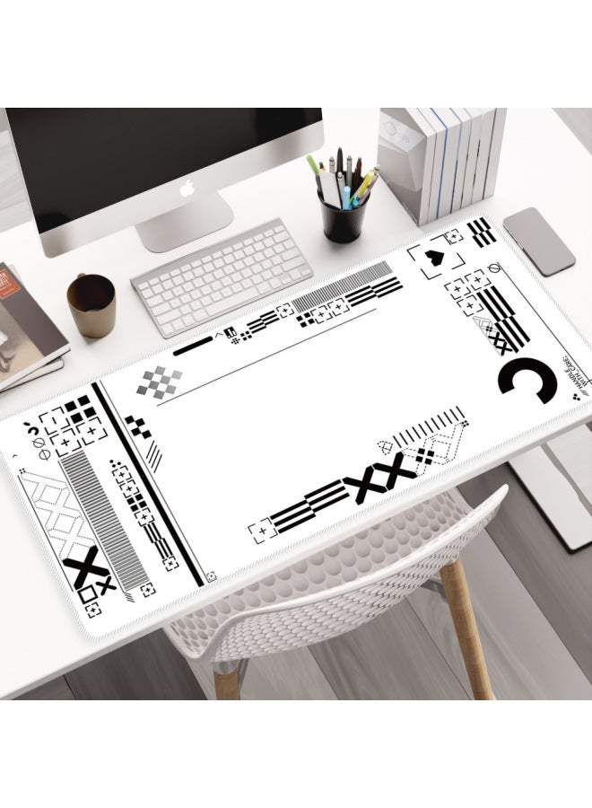 Printing Set Csgo Mouse Pad Oversized E-sports Game Dedicated Desktop Pad Thin Surface Lock Edge Covered Thickened Keyboard Pad-Color:400*900*3-Pattern:Pure White Printing - Image 1