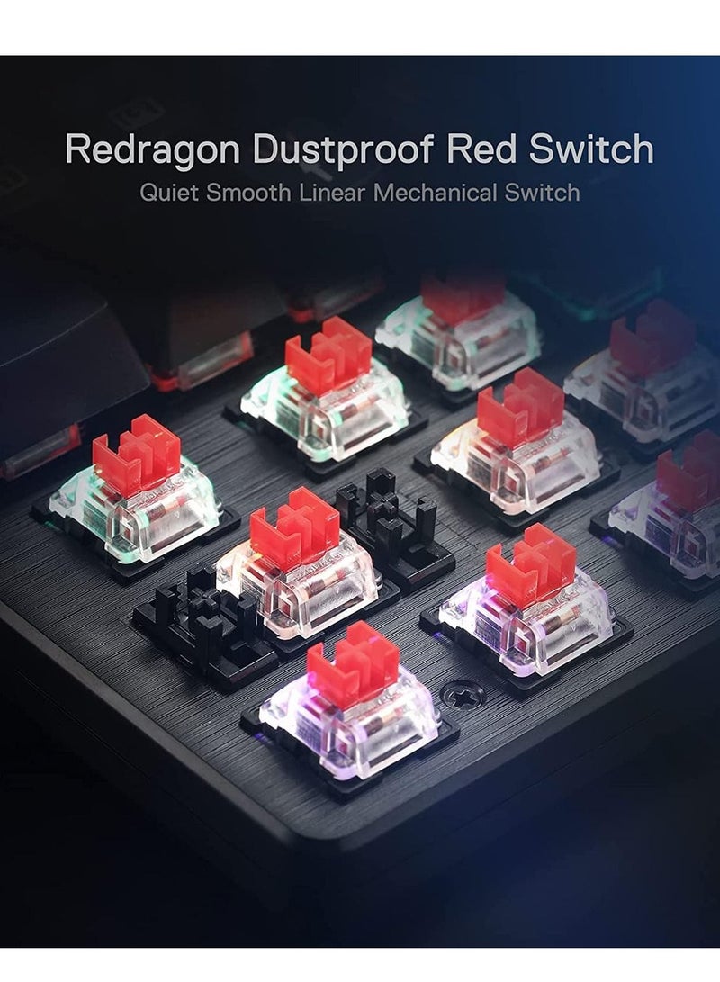 Redragon K608 VALHEIM Rainbow Gaming Mechanical Keyboard – Full 104 Red Switches – Full NKRO |  AR / ENG layout